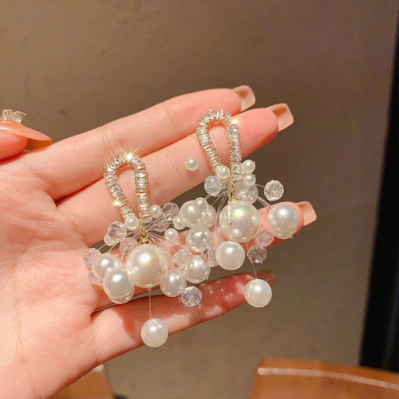 铜合金耳饰 银针法式精致简约高级感流苏小众设计轻奢气质耳钉