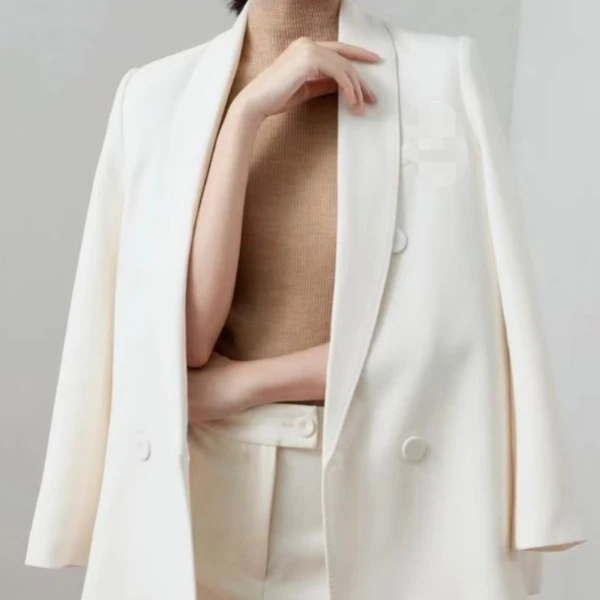 【亿棋匠心】早春薄款H版型立体剪裁醋酸麻西装