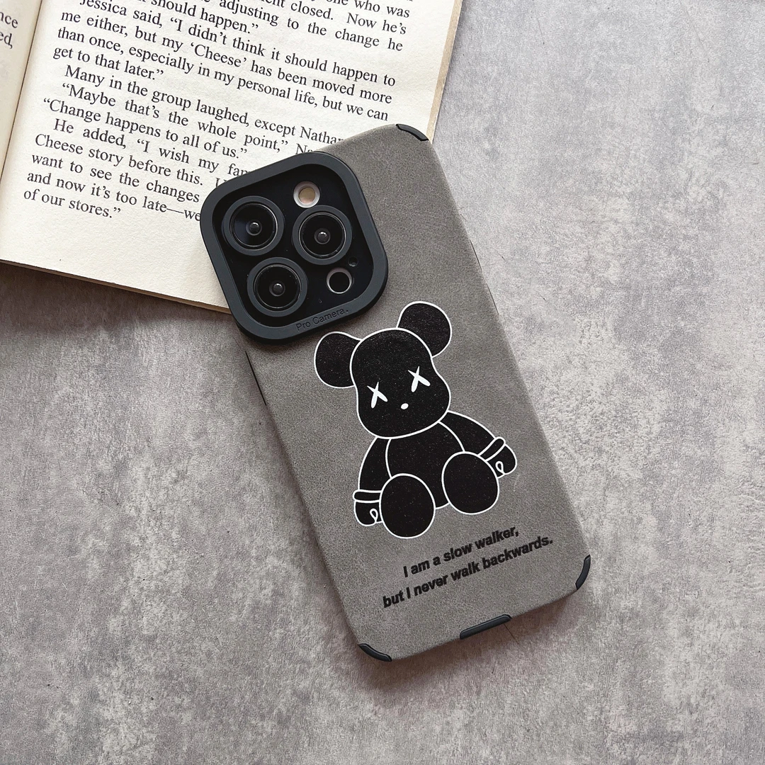 r潮牌暴力熊苹果14promax简约iPhone13耐脏12全包软高档11 promax