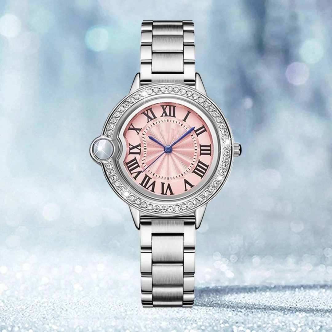 【一百种语言我爱你】浪漫冰玫粉气球时尚轻奢百搭女士气质腕表a31