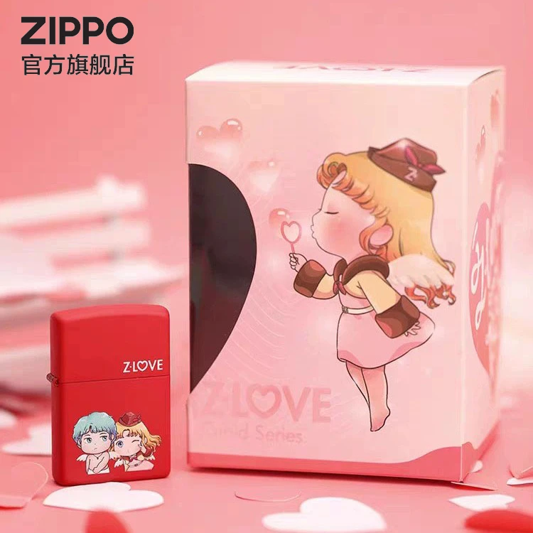 ZIPPO打火机爱的定格（开价）爱情情侣纪念可爱粉红防风时尚礼物