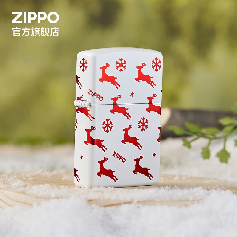 ZIPPO正品打火机林深见鹿圣诞麋鹿幻彩个性时尚防风男士暖心冬日