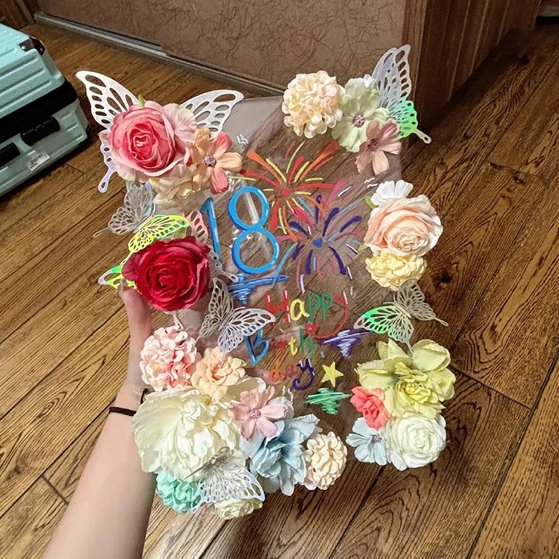 七夕节亚克力相框蝴蝶立牌透明手工材料包生日礼物高级感送女友