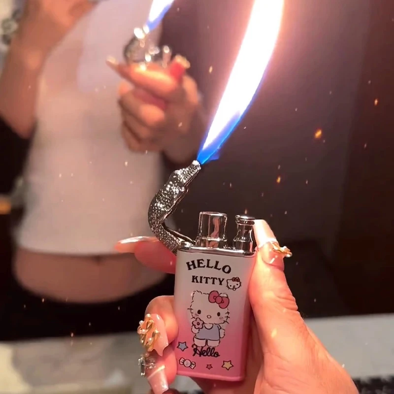 网红鳄鱼kt猫帕恰狗双火可爱高颜值防风打火机送男女友创意个性潮