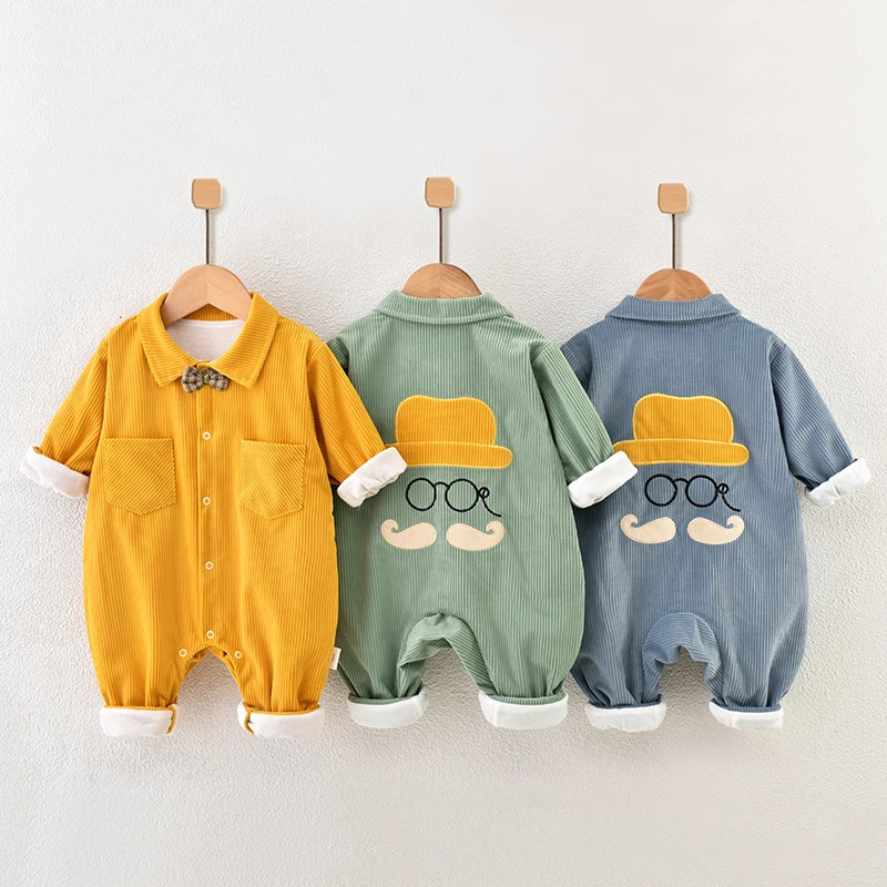 【宠粉专享】婴儿连体衣春秋季新生儿哈衣爬服萌娃春款双层衣服