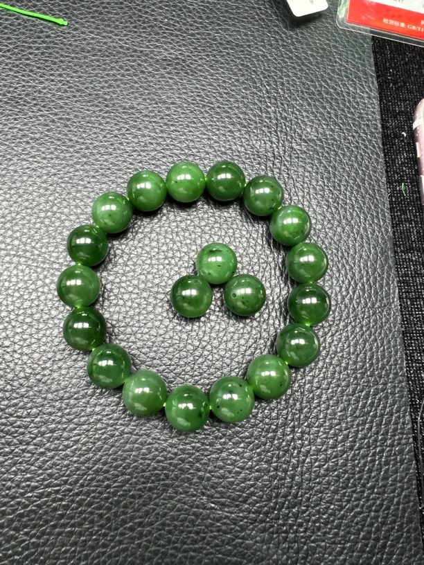 和田玉碧玉卡12mm手串