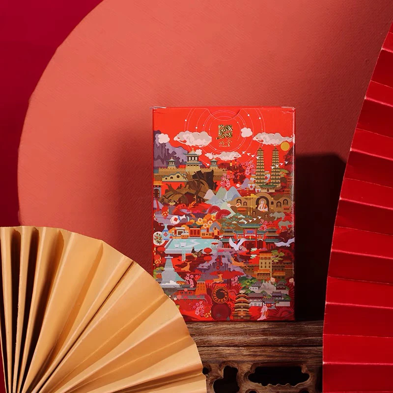 山西文创设计大美山西全景扑克牌明信片旅游纪念品一起玩乐聚会