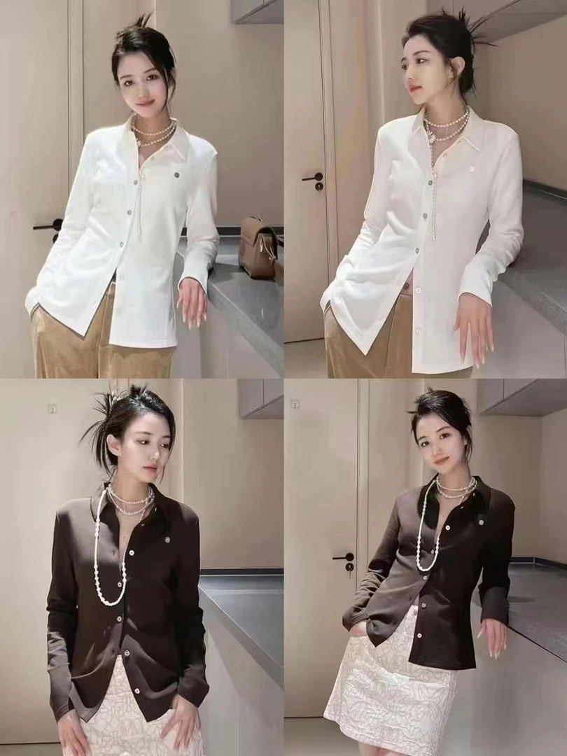 mithworl三色云柔空气米砂白可可棕瘦瘦衫