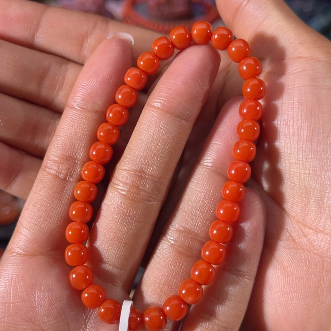 南红玛瑙冷水河单圈6未镶嵌