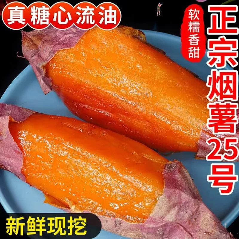 地瓜新鲜农家红薯蜜薯薄山东正宗烟薯25号3斤蜜薯烤糖心沙地番薯