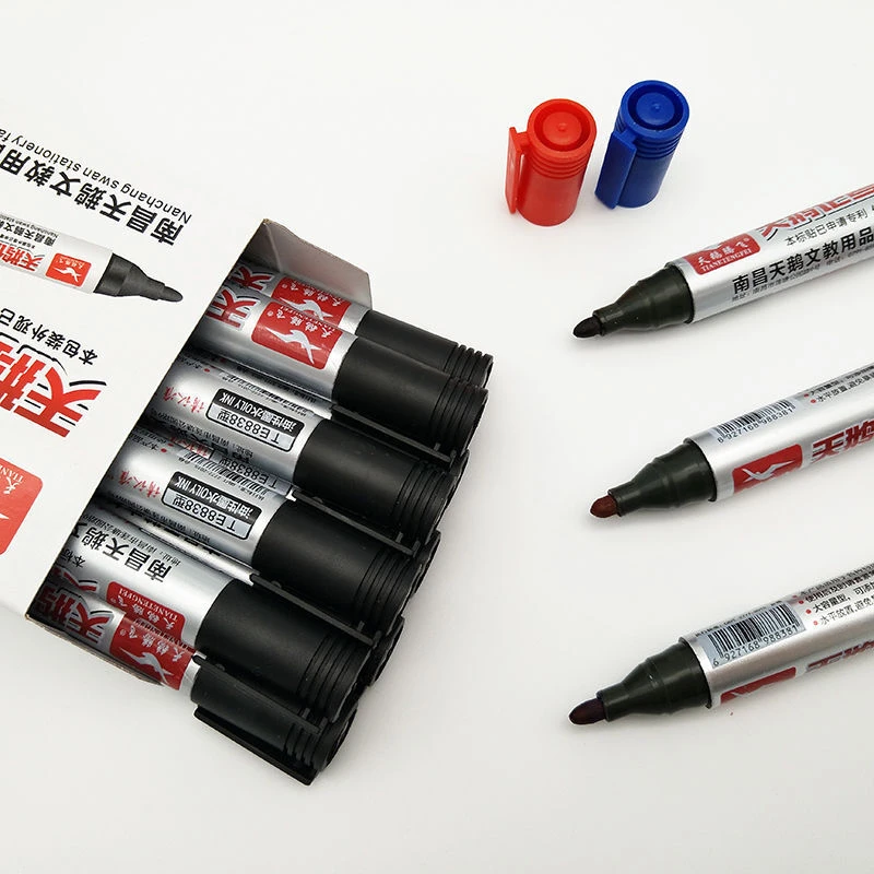 天鹅记号笔黑色粗头大头笔批发包邮油性笔勾线笔马克笔标记笔