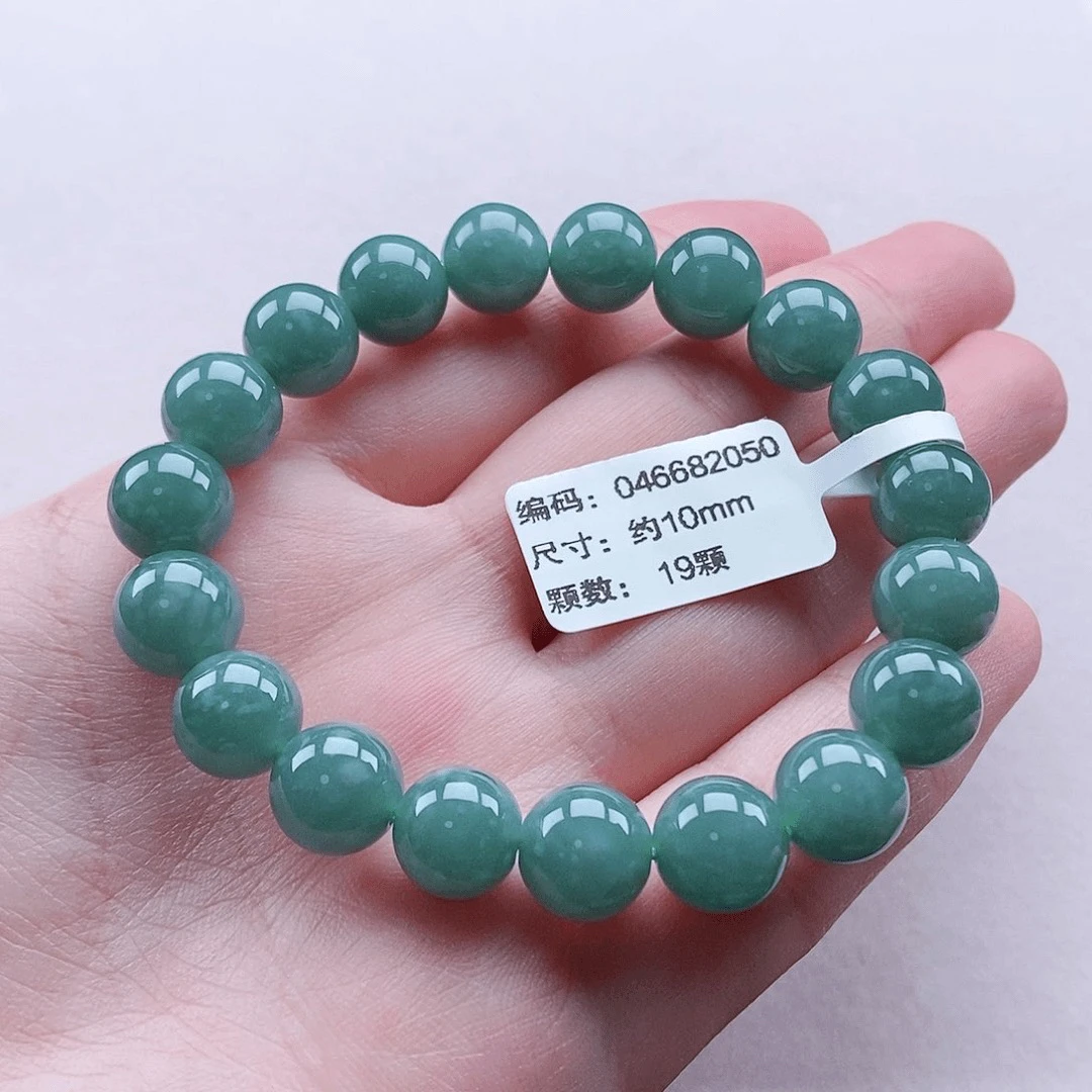 福利款 正品天然A货翡翠 冰湖水绿手串 卡10mm 姐姐款 同款发其一