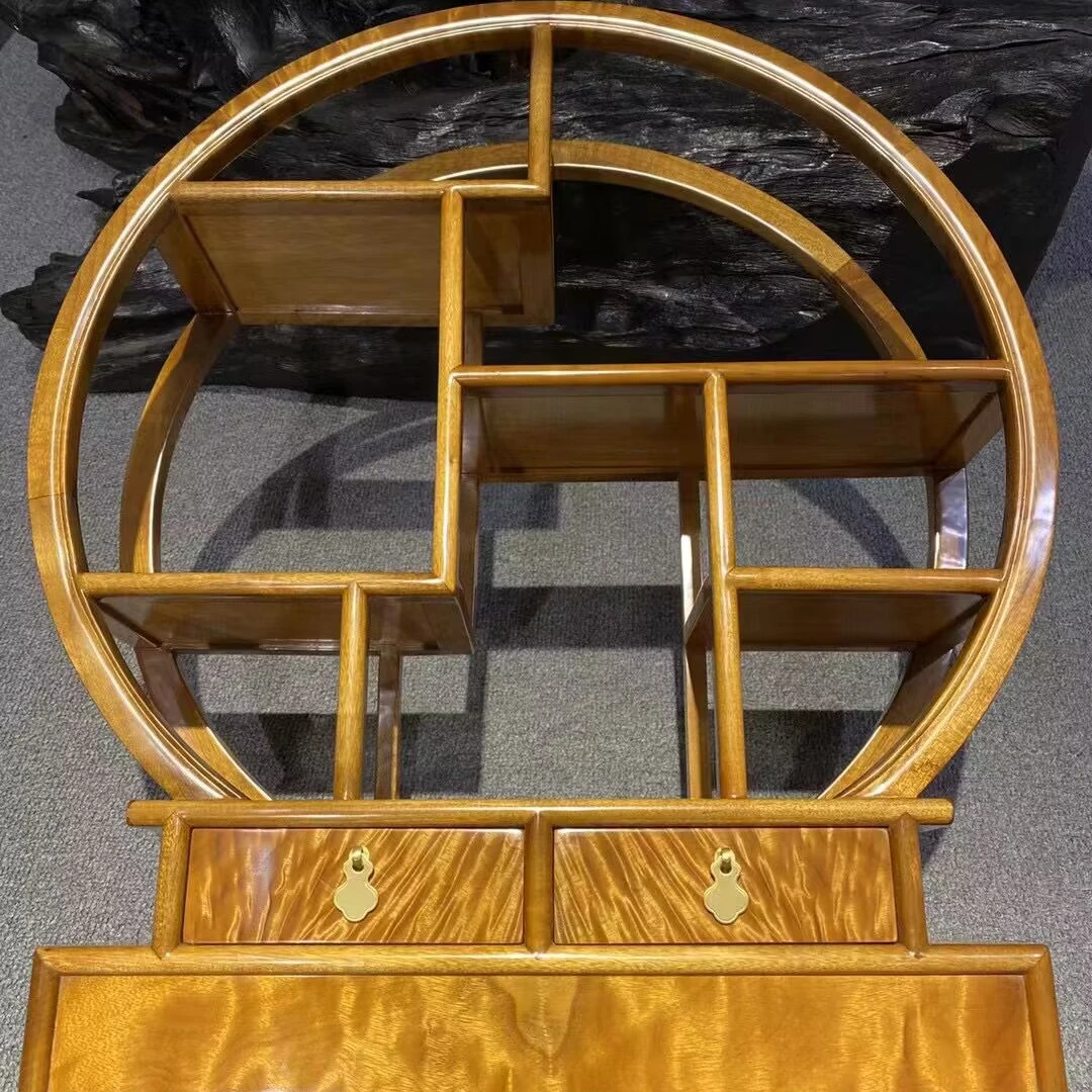 金丝楠木『天圆地方』小型博古架花纹多样性发货