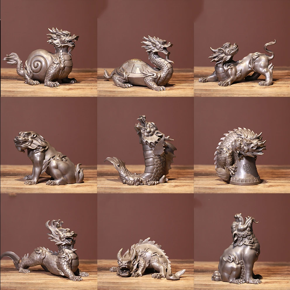 《龙九子》 黄铜摆件 中式摆件 创意摆件