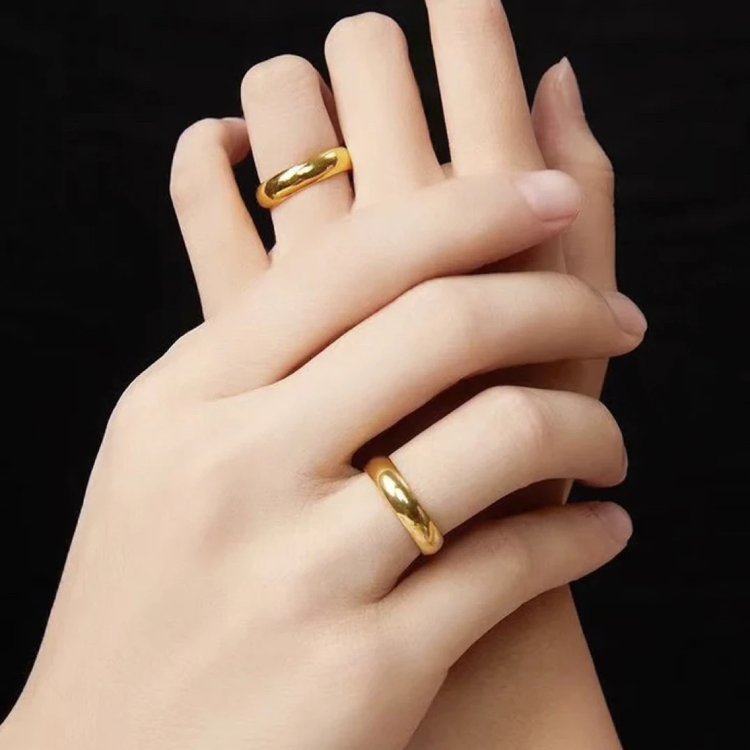 合金戒指 闭口光面素圈戒指