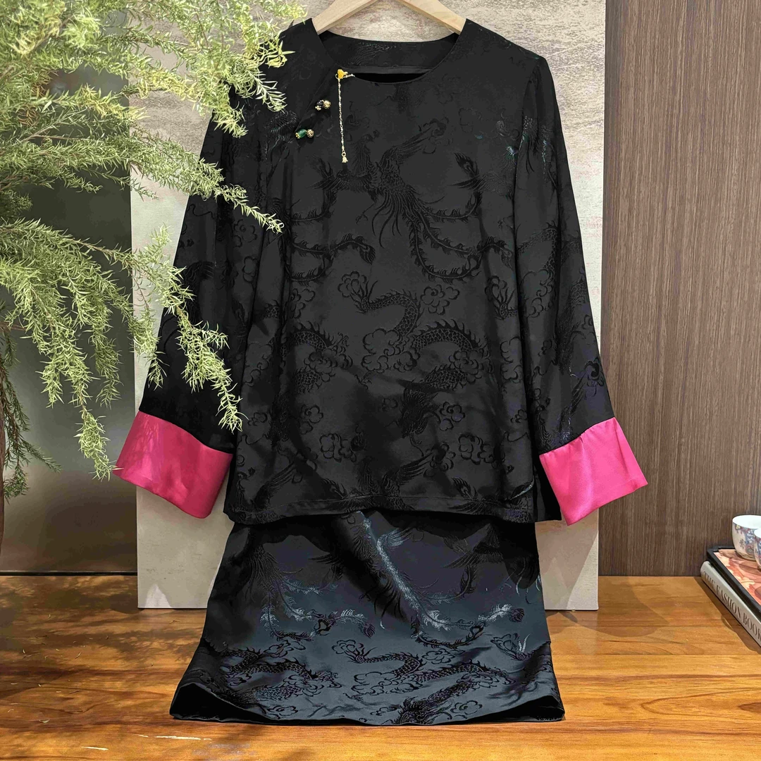 VV&AA 翰墨流离 新中式国风时尚气质休闲百搭复古半裙套装 CV2990