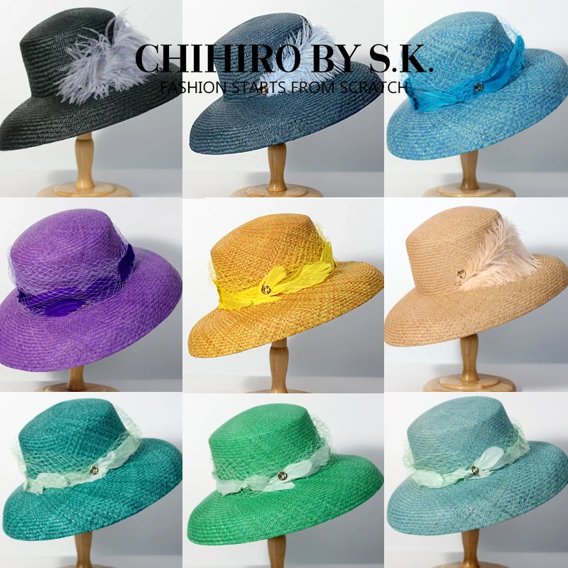 新帽馆夏季户外时尚百搭款防晒透气帽子复古天使赫本帽CA2PMT1294