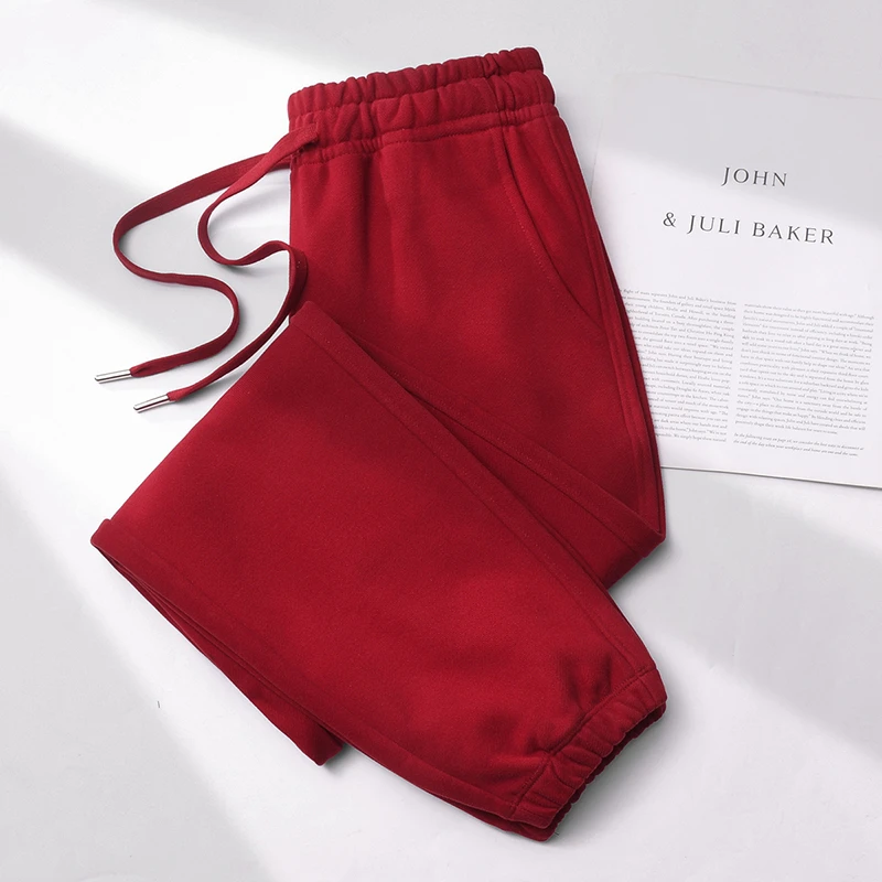 全棉运动裤女秋三八妇女节洋气服装纯棉470克重磅卫裤女款爆款