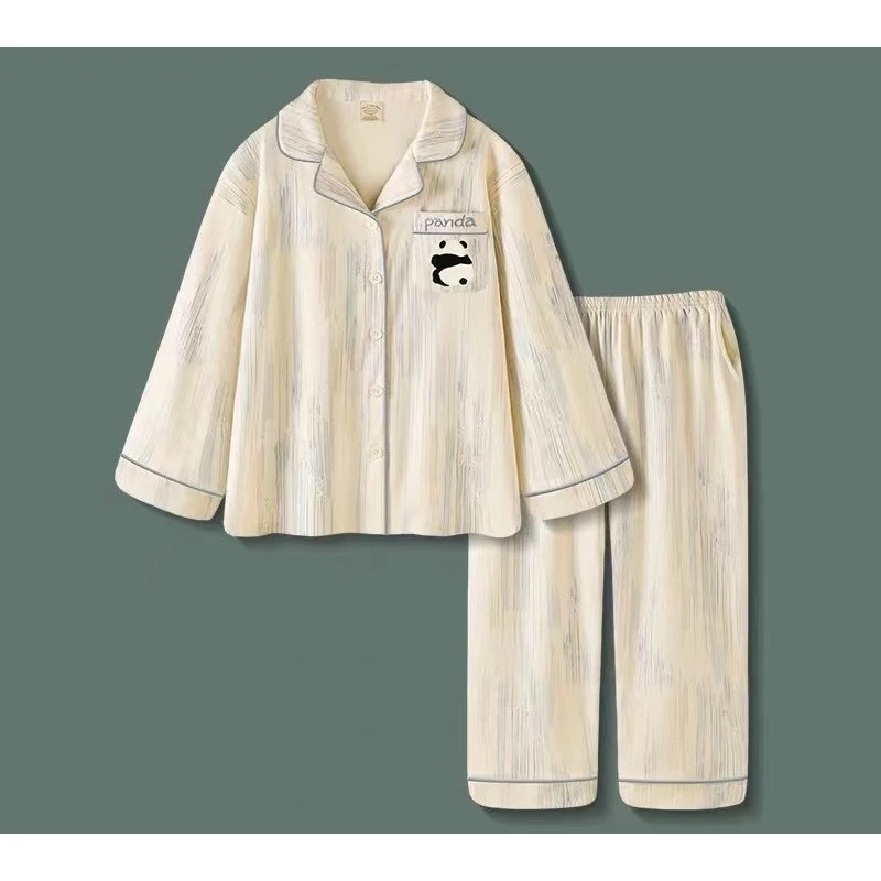 【小懒熊猫】小众设计德绒新款保暖宽松家居服睡衣套装