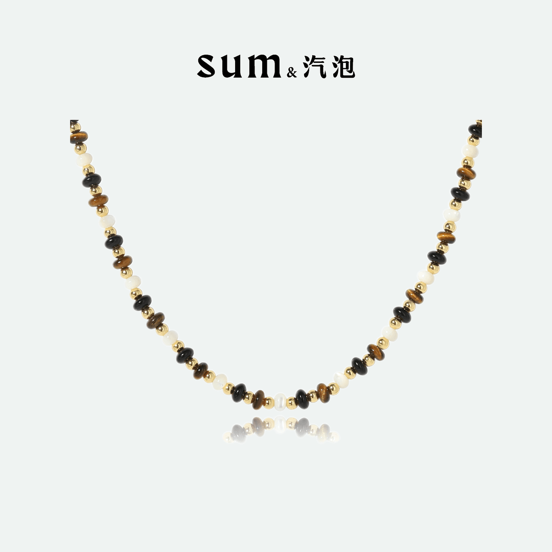 铜合金项链 SUM汽泡原创设计夸美拉德色系串珠项链日常百搭 专属