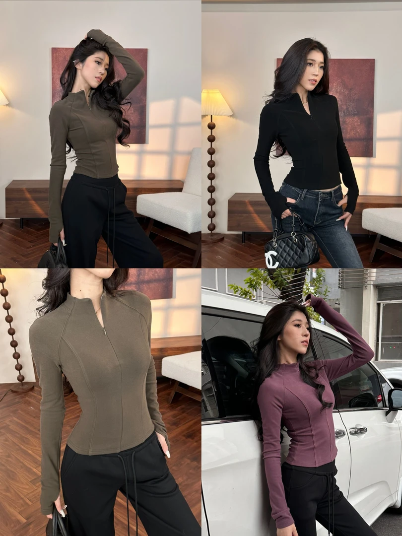 【罗哥】2024秋冬季德绒打底衫长袖半高领内搭百搭显瘦t恤LT85379