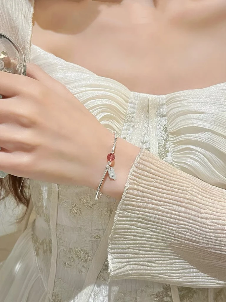 925银手链 Ben.S本饰 纯银碎银子手链叠戴甜美ins少女闺蜜A119