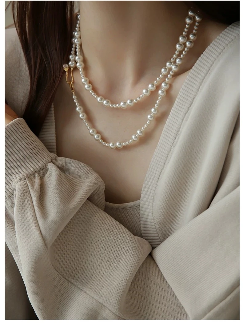 链子925银 Ben.S本饰 渐变项链叠戴秋冬毛衣链长款高级感轻奢A391