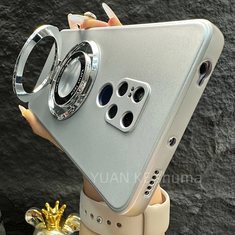 适用华为mate20x手机壳新款huawei套mate20x银色全包磁吸支架男款
