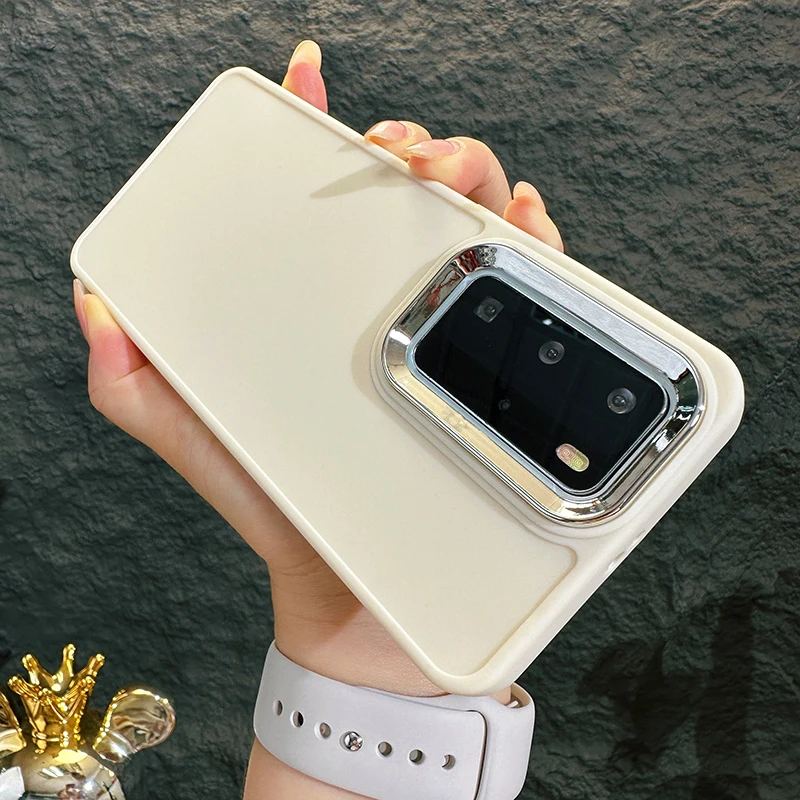 适用华为P40Pro手机壳新款P40套Huawei液态镜框硅胶耐脏防摔男款P