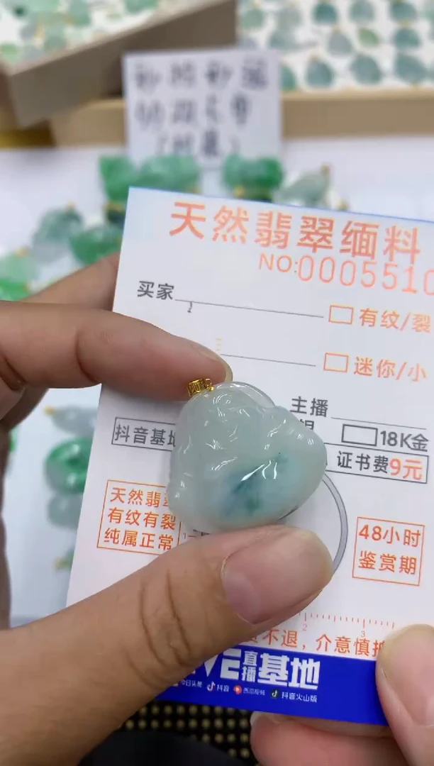 【闪购商品】翡翠颈饰18K金镶嵌号链接