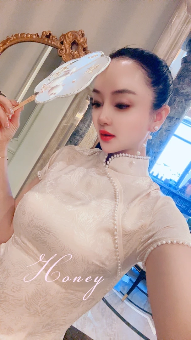 珍珠领口 少女香槟金色新款法式复高端气质夏季时尚中式复古修身