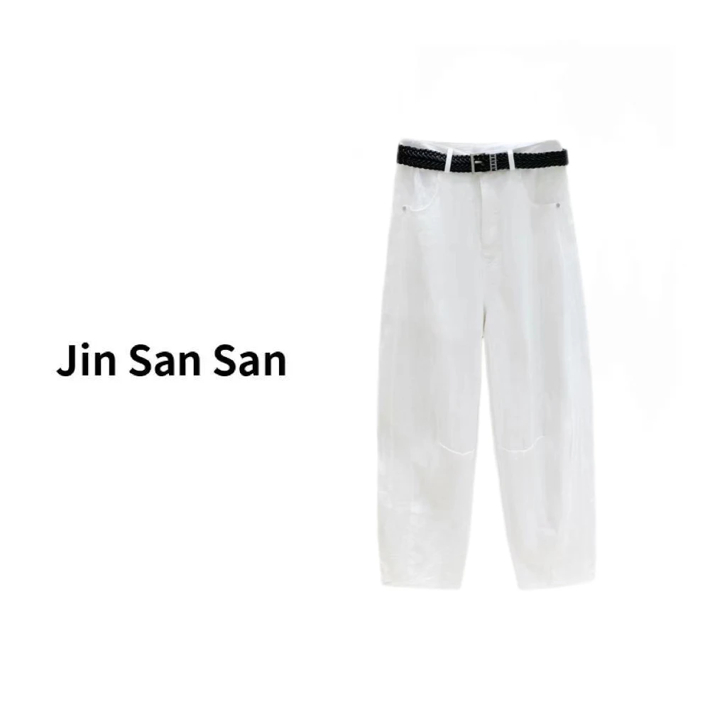 【熙薇品牌】原创休闲裤【西风落叶】2024夏季新款时尚阔腿裤F5784