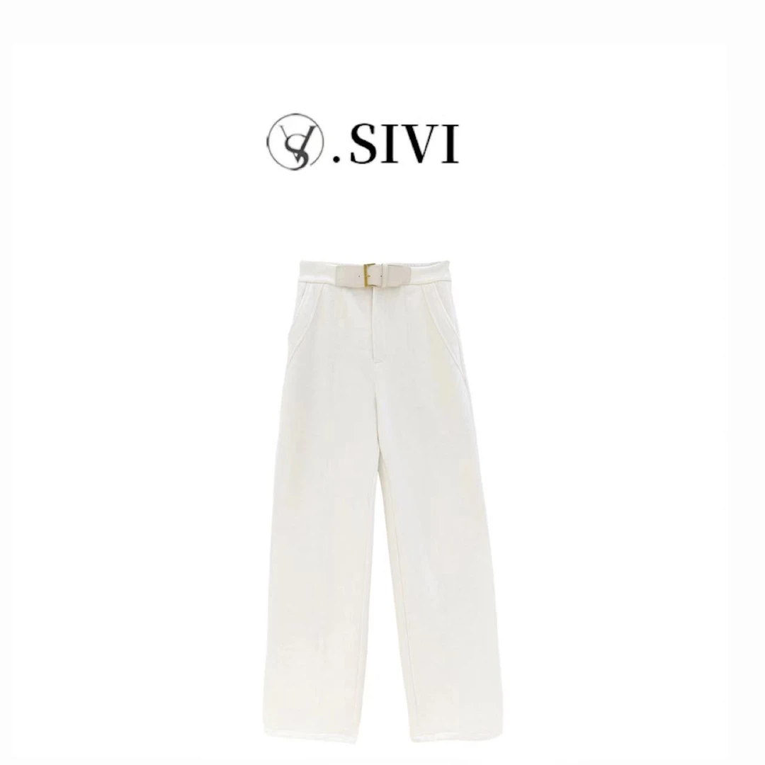 熙薇休闲显瘦羊-毛裤【寒木春华】冬季新款时尚百搭裤F6844