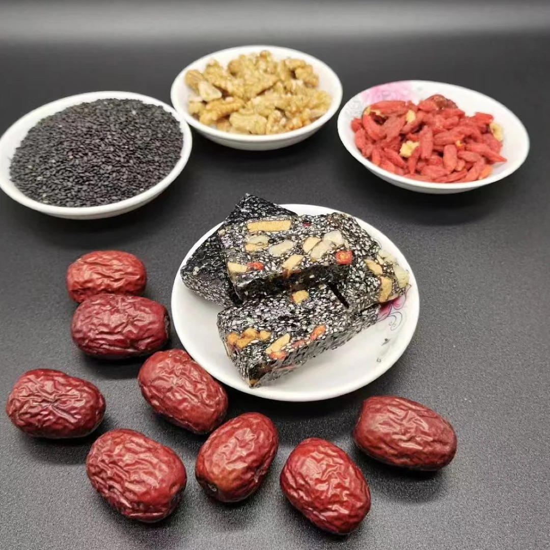 【凤姐甄选】黑芝麻核桃糕500克手工红枣枸杞孕妇健康营养坚果零食
