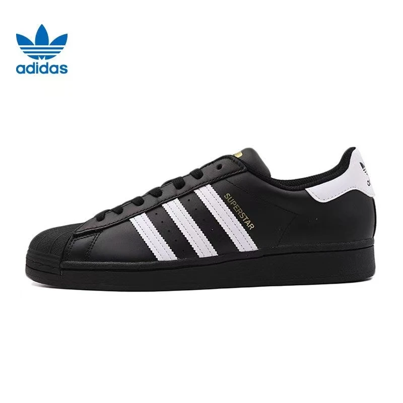 Adidas阿迪达斯三叶草男女同款经典金标贝壳头板鞋运动鞋EG4959