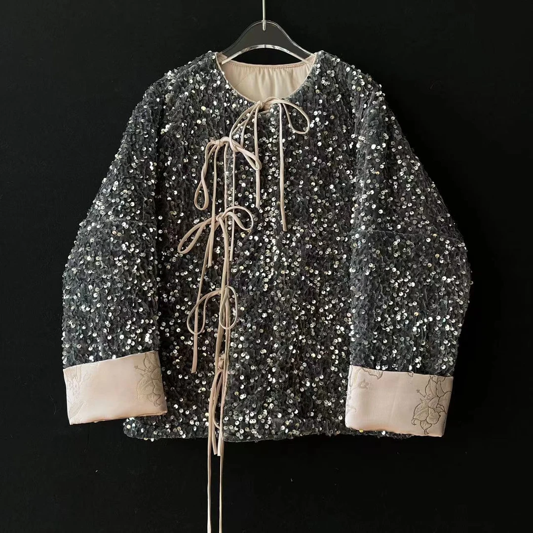 【喜儿定制】冬季新款中式小香风时尚百搭设计师款宽松气中大童汉服