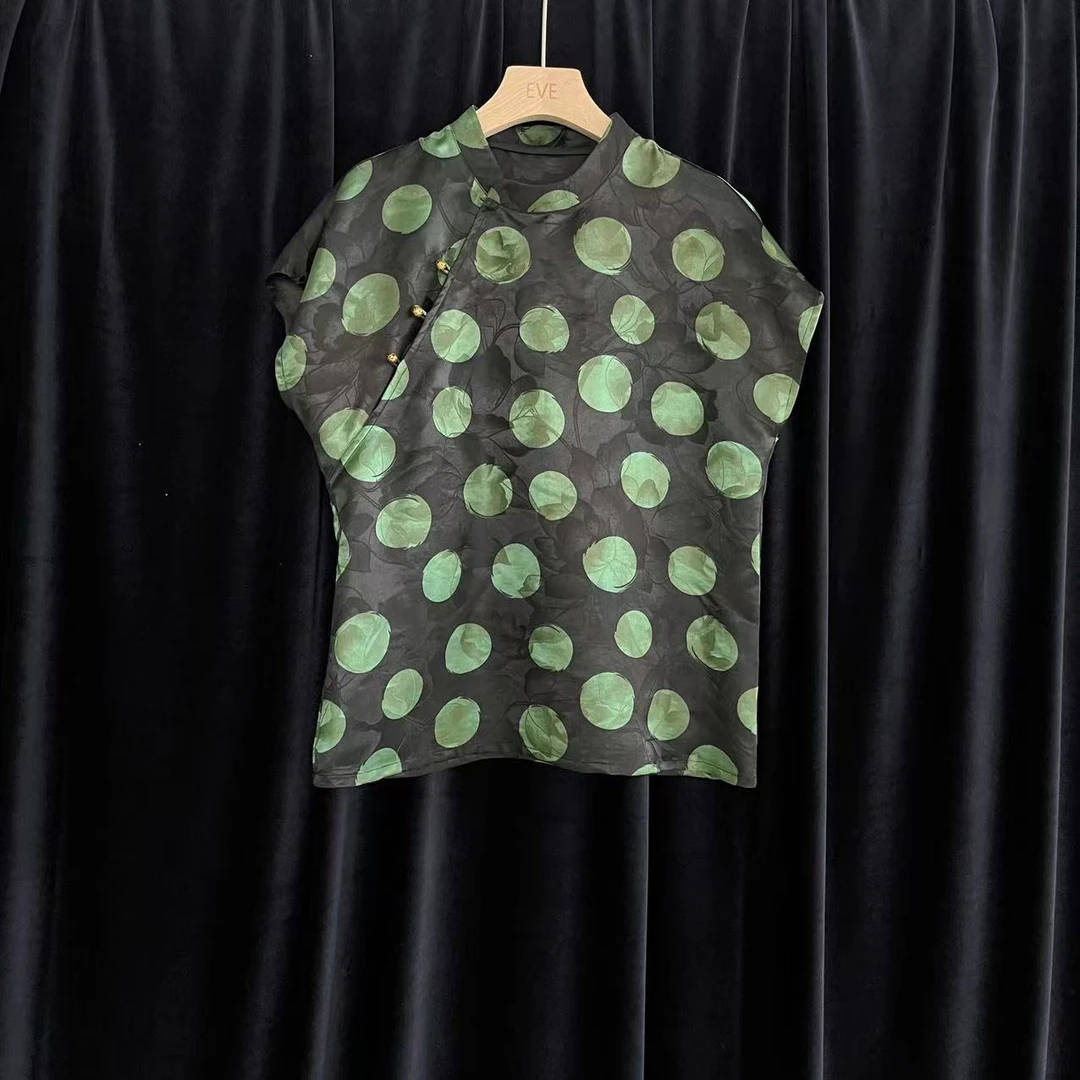 【喜儿定制】夏季新款显瘦波点洋气时尚休闲百搭马甲印花女童中大童