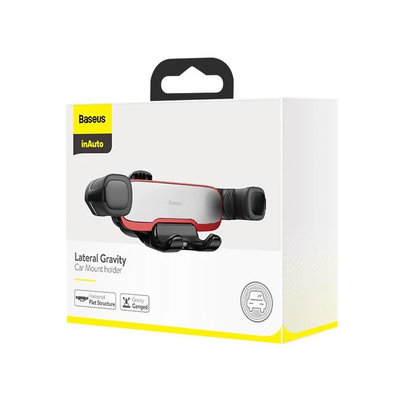 倍思汽车出风口重力手机架车用导航智能车载手机架一字仪表台