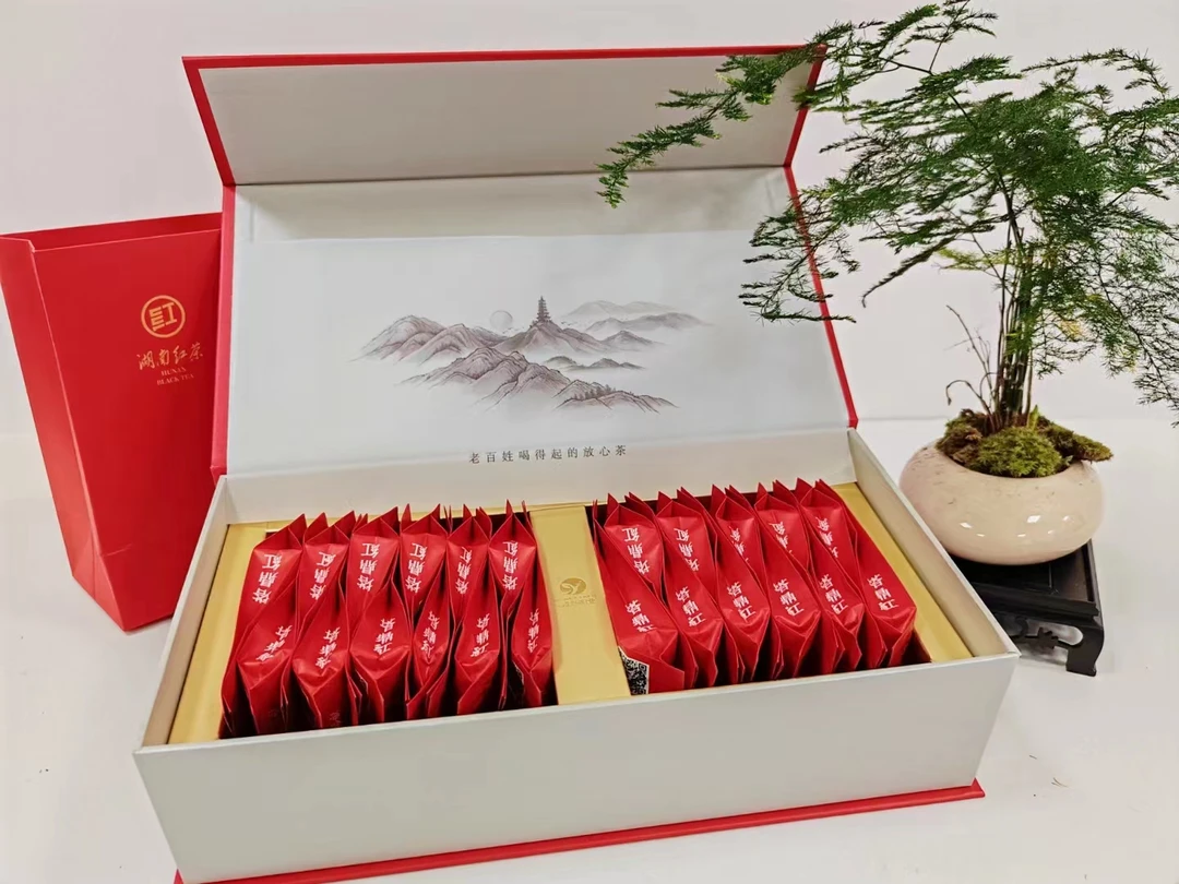 湖南谷佳茶业塔鼎红常宁塔山茶6号红茶礼盒装茶随手礼商务茶120克