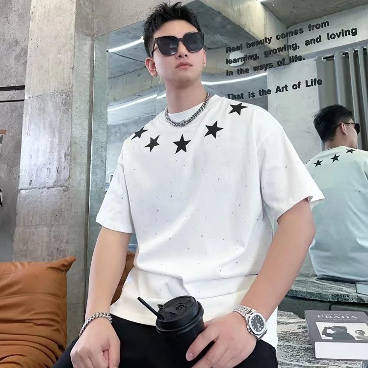 时下流行 满天星黑白两色男女同款T恤