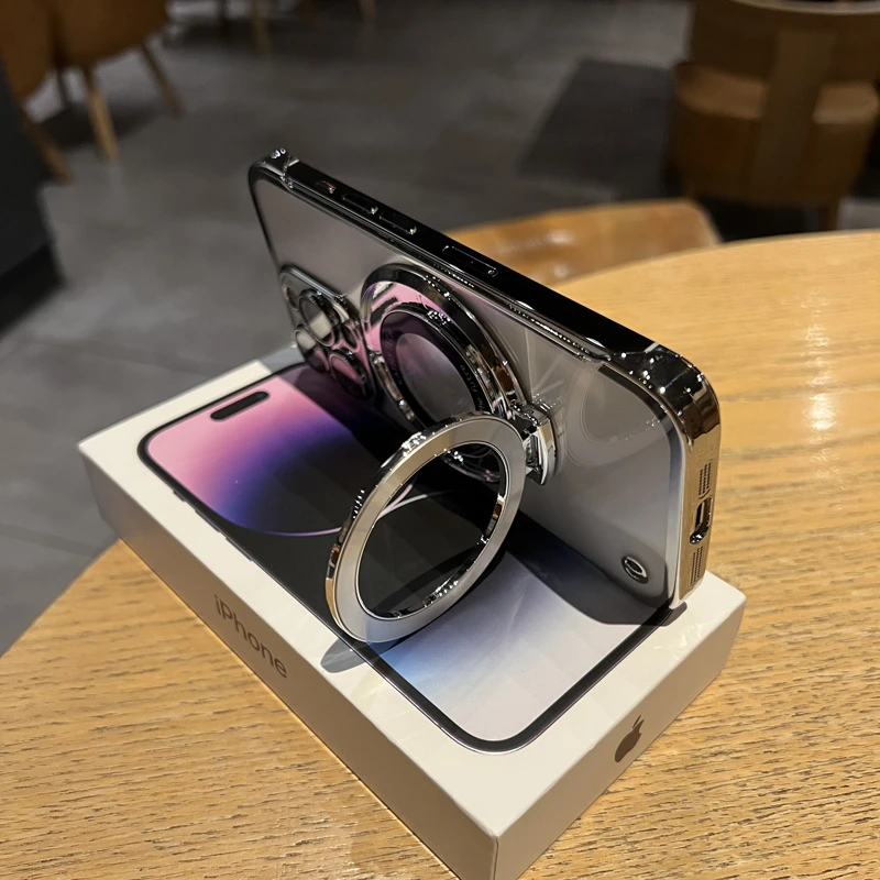 苹果17Promax手机壳iPhone16无边框14简约17Air磁吸支架15pro百搭