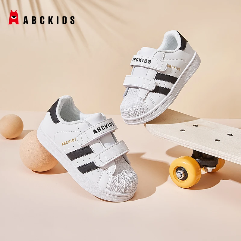 Abckids儿童时尚板鞋男童女童夏季透百搭气软底防滑休闲鞋