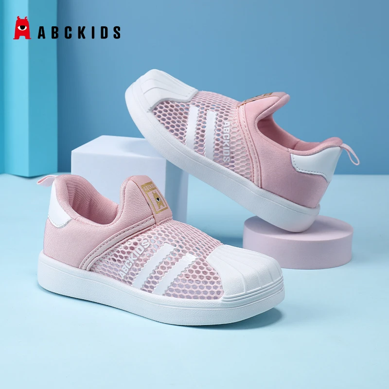 Abckids儿童网面机能鞋夏季软底小童休闲鞋透气男女童室内鞋