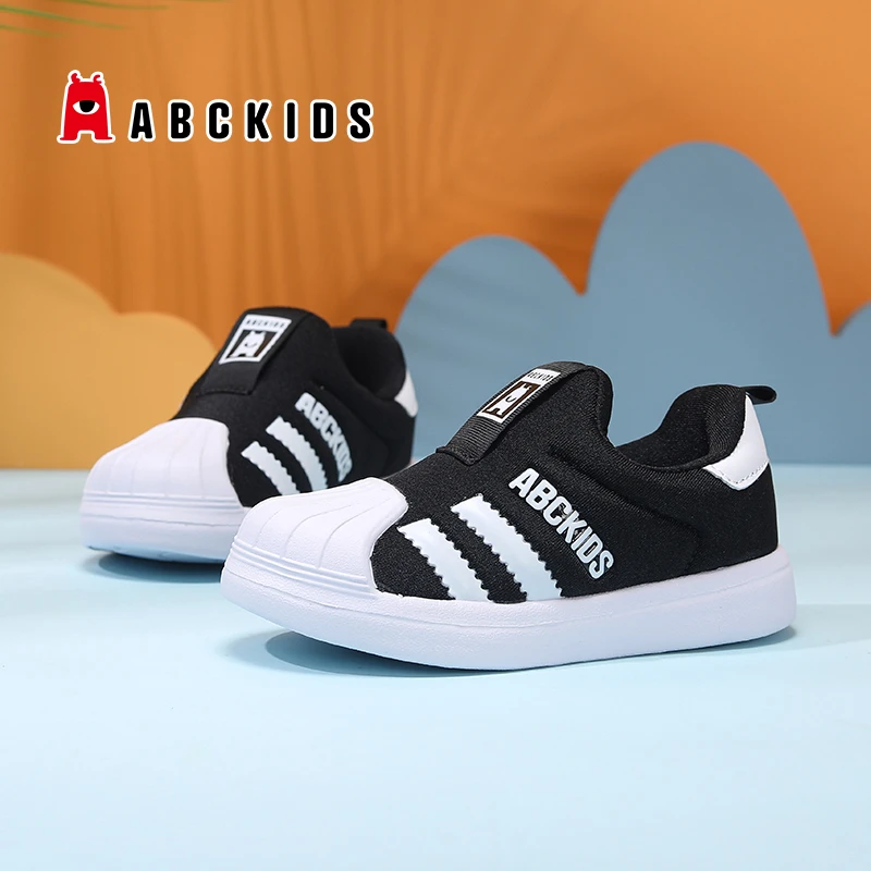 Abckids中小童运动鞋子春秋贝壳头儿童休闲软底防滑男童宝宝鞋