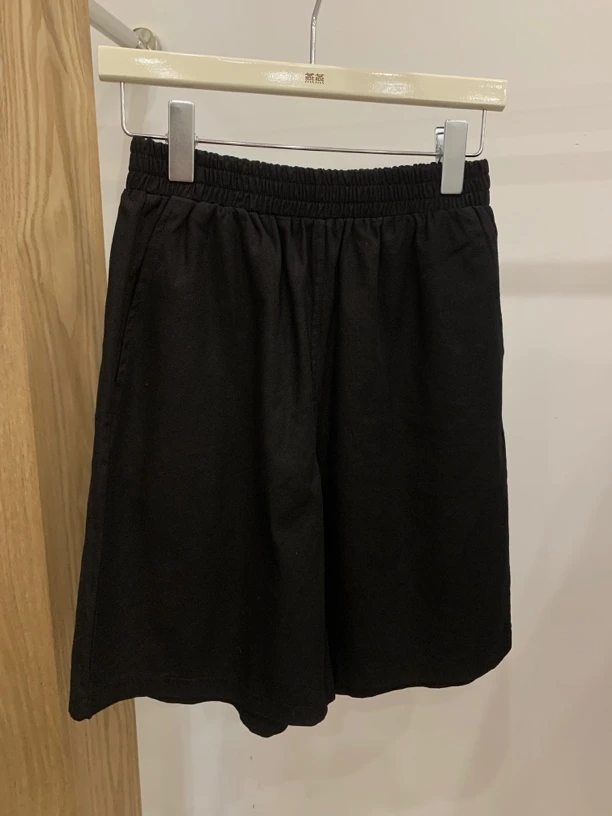 简约文艺松紧腰中裤