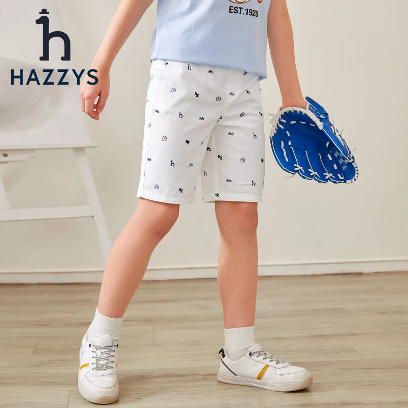 Hazzys/哈吉斯品牌童装男童短裤时尚幼童夏季休闲儿童梭织短裤