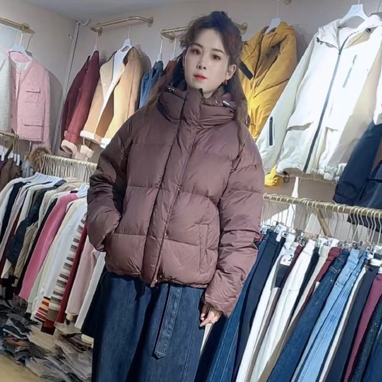 娟儿家   2024冬季新款欧货保暖新款时尚宽松连帽棉衣