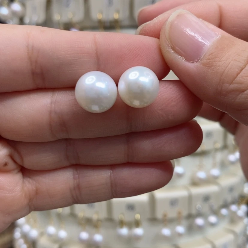 【闪购商品】淡水珍珠耳饰18K金镶嵌