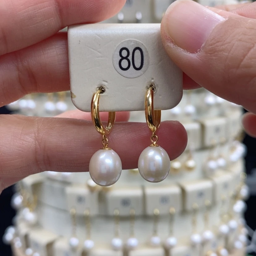 【闪购商品】淡水珍珠耳饰银S925镶嵌