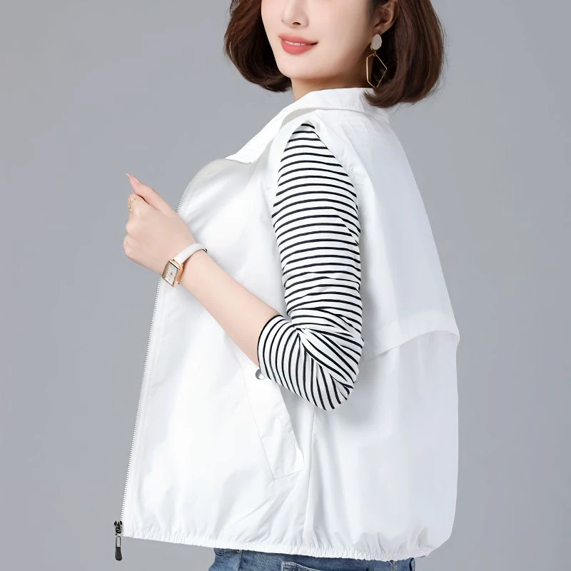中年妈妈春夏洋气薄款马甲女短款外搭2023新款小个子夏季坎肩马夹
